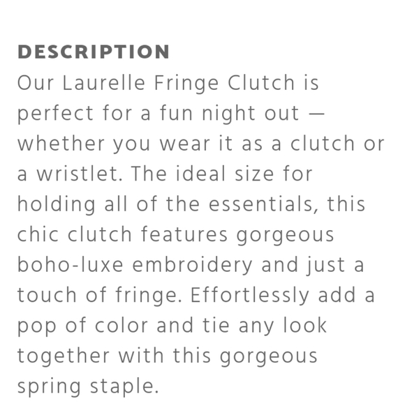 NWT Johnny Was Laurelle Fringe Clutch embroidered red - Picture 4 of 5